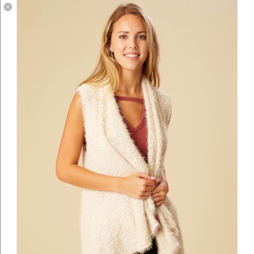 Altar’d State | nubby vest duster size extra small / tan brown - Picture 14 of 15